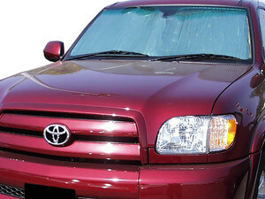 Heatshield Windshield Sun Shade for 2000-2006 Toyota Tundra (exterior view)
