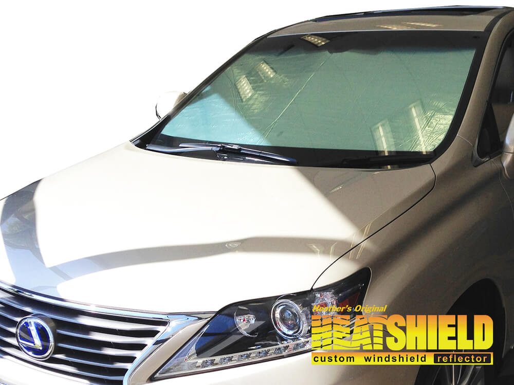 thumbnail interactive-video image 1 of WeatherTech TS0019 Sunshade Window Shade For Lexus RX – Reflective Front, Silver/Black 1 of 4