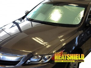 Heatshield Windshield Sun Shade for 2013-2022 Acura ILX (exterior view)