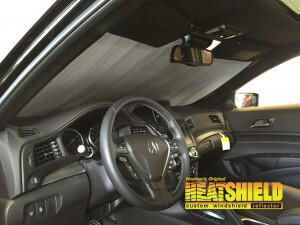 Heatshield Windshield Sun Shade for 2017 Acura ILX (interior view)