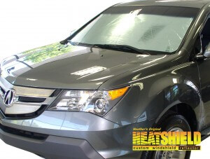 Heatshield Windshield Sun Shade for 2007-2013 Acura MDX (exterior view)