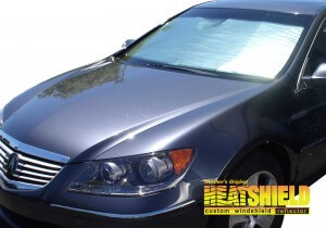 Heatshield Windshield Sun Shade for 2005-2012 Acura RL (exterior view)