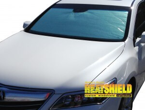 Heatshield Windshield Sun Shade for 2014-2020 Acura RLX (exterior view)