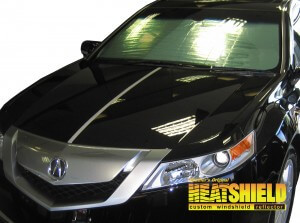 Heatshield Windshield Sun Shade for 2009, 2010, 2011, 2012, 2013, 2014 Acura TL (exterior view)
