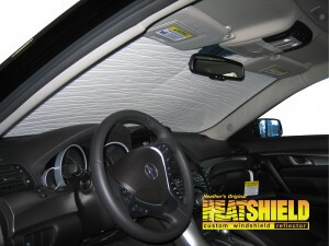 Heatshield Windshield Sun Shade for 2014 Acura TL (interior view)