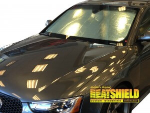 Heatshield Windshield Sun Shade for 2008-2016 Audi S5 (exterior view)