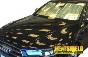 Heatshield Windshield Sun Shade for 2016, 2017, 2018 Audi S6 (exterior view)