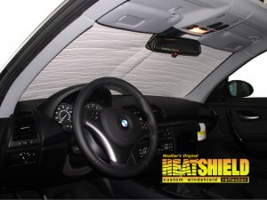 Heatshield Windshield Sun Shade for 2012 BMW 1-Series (E82) (interior view)
