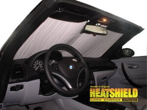 Heatshield Windshield Sun Shade for 2008 BMW 1-Series (E88) (interior view)