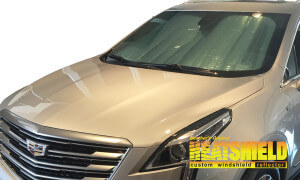 Heatshield Windshield Sun Shade for 2017-2025 Cadillac XT5 (exterior view)