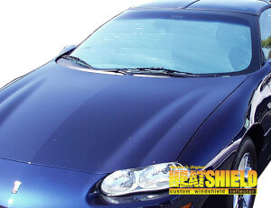 Heatshield Windshield Sun Shade for 1993-2002 Chevrolet Camaro (exterior view)