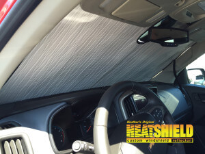 Heatshield Windshield Sun Shade for 2015 Chevrolet Colorado (interior view)