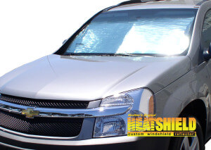 Heatshield Windshield Sun Shade for 2005, 2006, 2007, 2008, 2009 Chevrolet Equinox (exterior view)