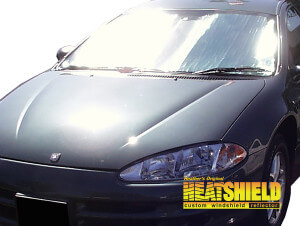 Heatshield Windshield Sun Shade for 1998-2004 Dodge Intrepid (exterior view)