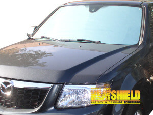 Heatshield Windshield Sun Shade for 2008, 2009, 2010, 2011, 2012 Ford Escape (exterior view)