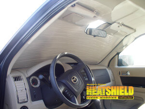 Heatshield Windshield Sun Shade for 2009 Ford Escape (interior view)