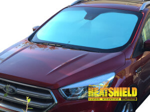 Heatshield Windshield Sun Shade for 2013-2019 Ford Escape (exterior view)