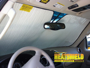 Heatshield Windshield Sun Shade for 2003 Ford Expedition (interior view)