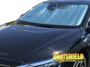 Heatshield Windshield Sun Shade for 2017, 2018, 2019, 2020, 2021 Honda Clarity (exterior view)