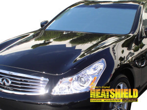 Heatshield Windshield Sun Shade for 2007, 2008 Infiniti G35 (exterior view)