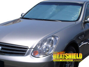 Heatshield Windshield Sun Shade for 2003, 2004, 2005, 2006 Infiniti G35 (exterior view)