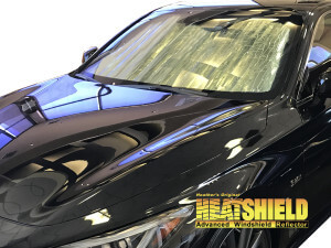 Heatshield Windshield Sun Shade for 2017, 2018, 2019, 2020, 2021, 2022 Infiniti Q60 (exterior view)