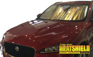 Heatshield Windshield Sun Shade for 2017-2025 Jaguar F-Pace (exterior view)