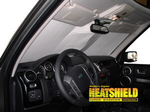 Heatshield Windshield Sun Shade for 2009 Land Rover LR3 (interior view)