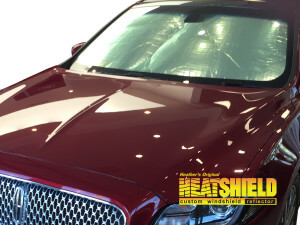 Heatshield Windshield Sun Shade for 2017, 2018, 2019, 2020 Lincoln Continental (exterior view)