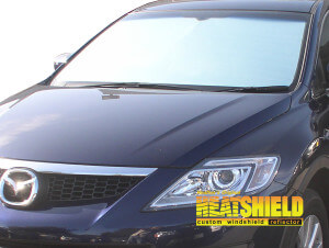Heatshield Windshield Sun Shade for 2007-2015 Mazda CX-9 (exterior view)