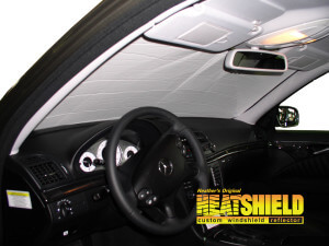 Heatshield Windshield Sun Shade for 2005 Mercedes E-Class (211) (interior view)