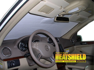 Heatshield Windshield Sun Shade for 2008 Mercedes GL-Class (X164) (interior view)