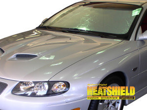 Heatshield Windshield Sun Shade for 2004, 2005, 2006 Pontiac GTO (exterior view)