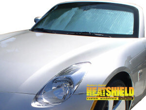 Heatshield Windshield Sun Shade for 2006, 2007, 2008, 2009 Pontiac Solstice (exterior view)