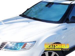 Heatshield Windshield Sun Shade for 2011 Saab 9-4X (exterior view)
