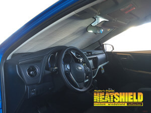 Heatshield Windshield Sun Shade for 2016 Scion iM (interior view)