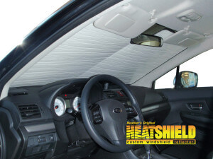 Heatshield Windshield Sun Shade for 2016 Subaru Impreza (interior view)