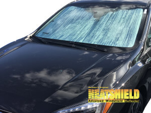 Heatshield Windshield Sun Shade for 2017-2023 Subaru Impreza (exterior view)