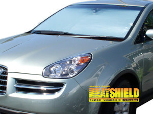 Heatshield Windshield Sun Shade for 2008-2014 Subaru Tribeca (exterior view)
