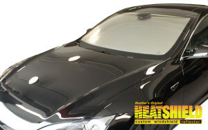 Heatshield Windshield Sun Shade for 2017-2025 Tesla Model S (exterior view)