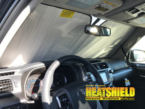 Heatshield Windshield Sun Shade for 2018 Toyota 4Runner (interior view)