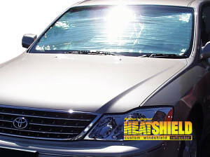 Heatshield Windshield Sun Shade for 2000, 2001, 2002, 2003, 2004 Toyota Avalon (exterior view)