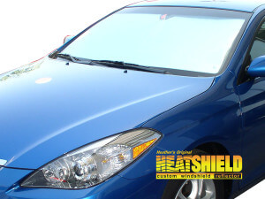 Heatshield Windshield Sun Shade for 2005, 2006, 2007, 2008 Toyota Solara (exterior view)