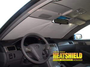 Heatshield Windshield Sun Shade for 2006 Toyota Solara (interior view)