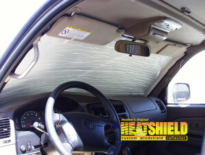 Heatshield Windshield Sun Shade for 1998 Toyota Tacoma (interior view)