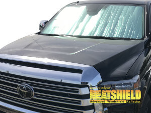 Heatshield Windshield Sun Shade for 2018, 2019, 2020, 2021 Toyota Tundra (exterior view)