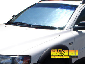 Heatshield Windshield Sun Shade for 2003, 2004, 2005, 2006, 2007 Volvo XC70 (exterior view)