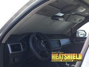 Heatshield Windshield Sun Shade for 2018 Volkswagen Atlas (interior view)
