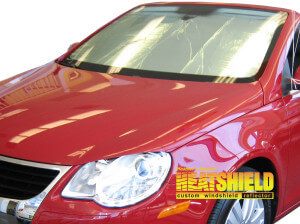Heatshield Windshield Sun Shade for 2007-2015 Volkswagen Eos (exterior view)
