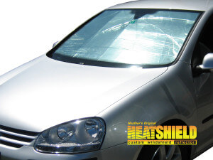 Heatshield Windshield Sun Shade for 2006, 2007, 2008, 2009 Volkswagen GTI (exterior view)